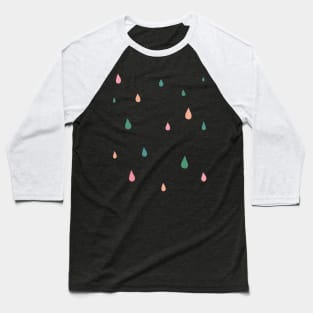 colorful raindrop pattern Baseball T-Shirt